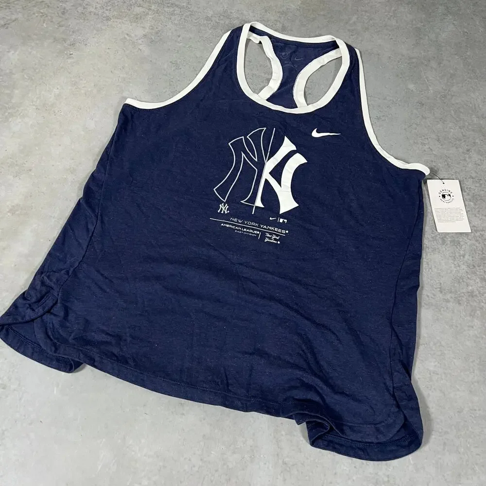 Nike New York Yankees MLB Womens Navy Team Tank Top Size XXL